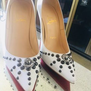 Christian Louboutin Door Knock Leather white Pump